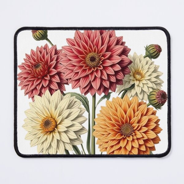 Item preview, Vintage Dahlia Bouquet - background removed designed and sold by Then & Now Flora.