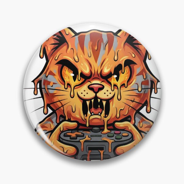 Item preview, Rage Gamer Cat Melting Cartoon Art designed and sold by SoulenCify.
