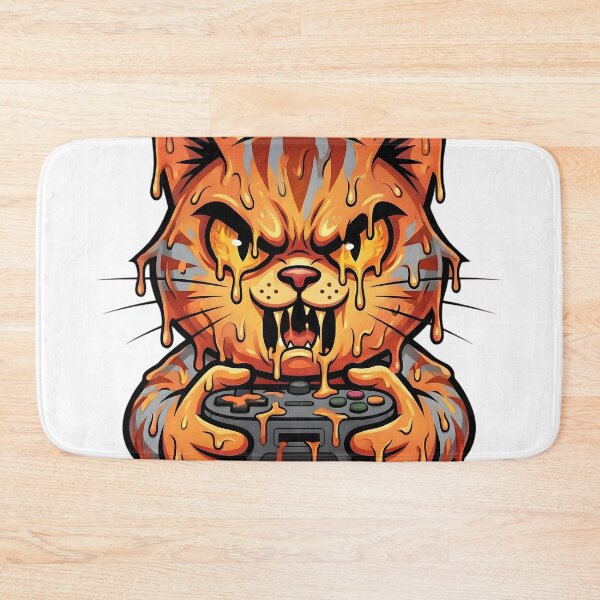 Item preview, Rage Gamer Cat Melting Cartoon Art designed and sold by SoulenCify.