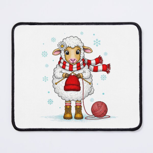 Item preview, Cute Sheep Knitting Ugly Christmas Sweater designed and sold by TeeARTHY.