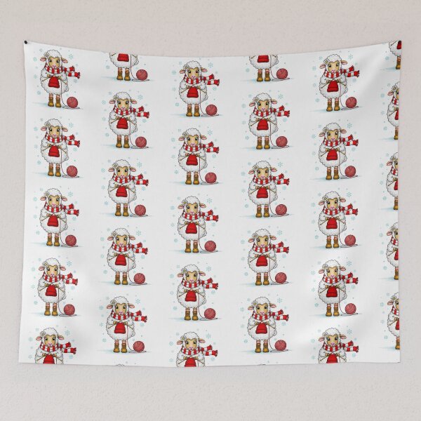 Item preview, Cute Sheep Knitting Ugly Christmas Sweater designed and sold by TeeARTHY.