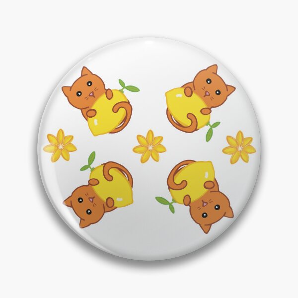 Item preview, cute lemon cat pattern designed and sold by Nature Unhinged.