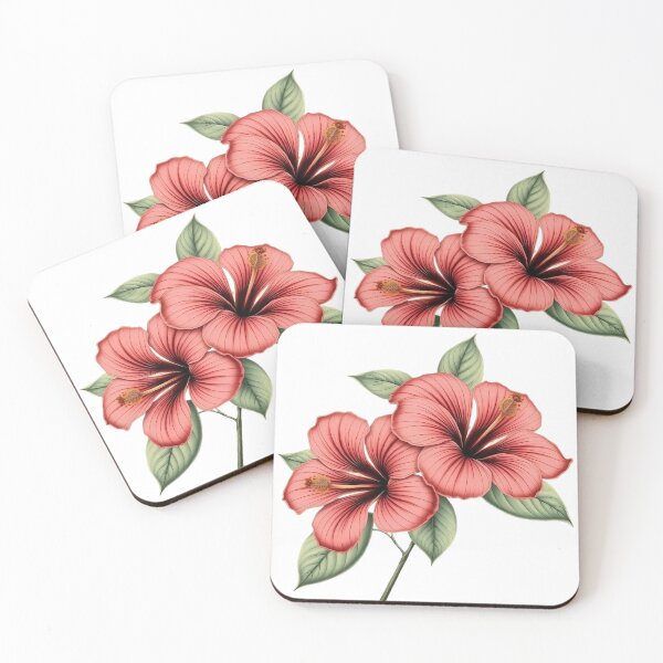 Item preview, Vintage Hibiscus Illustration - background removed designed and sold by Then & Now Flora.