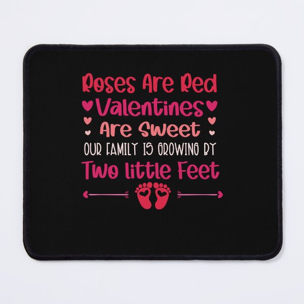 Item preview, Roses Are Red Valentines Are Sweet Our Family Is Growing By Two Little Feet Baby Announcement designed and sold by Gogetgiggles.