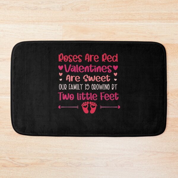Item preview, Roses Are Red Valentines Are Sweet Our Family Is Growing By Two Little Feet Baby Announcement designed and sold by Gogetgiggles.