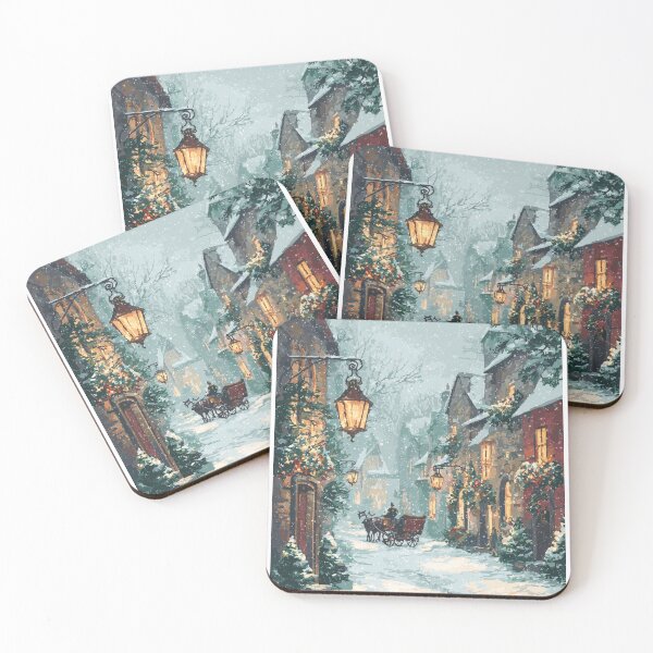 Item preview, Christmases of Yesteryear — Vintage Holiday Posters designed and sold by MidArtForge.