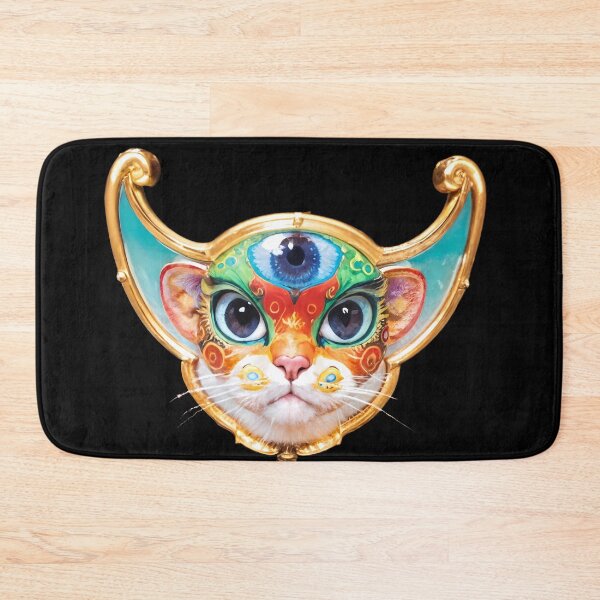 Item preview, The Golden Oracle – Cosmic Lucha Cat designed and sold by YogiFabianART.