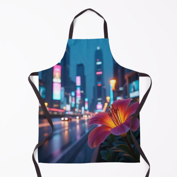Item preview, Neon Lily - Cyberpunk Flower in City designed and sold by Then & Now Flora.