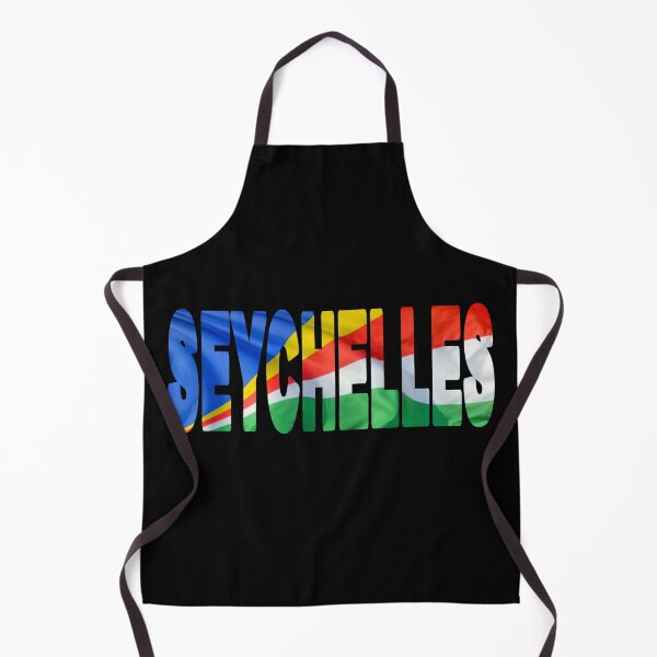 Item preview, SEYCHELLES - Flag Flying in Wind cut to Letters Souvenir Sticker Shirt designed and sold by Adam Gormley.