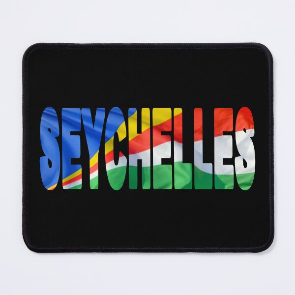 Item preview, SEYCHELLES - Flag Flying in Wind cut to Letters Souvenir Sticker Shirt designed and sold by Adam Gormley.