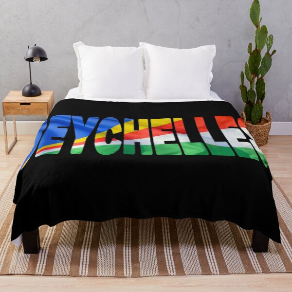 Item preview, SEYCHELLES - Flag Flying in Wind cut to Letters Souvenir Sticker Shirt designed and sold by Adam Gormley.
