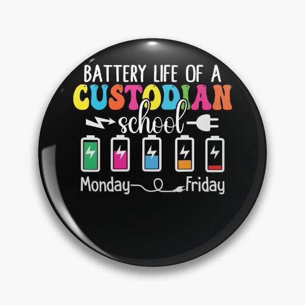 Item preview, Battery Life Of A Custodian School designed and sold by Gogetgiggles.