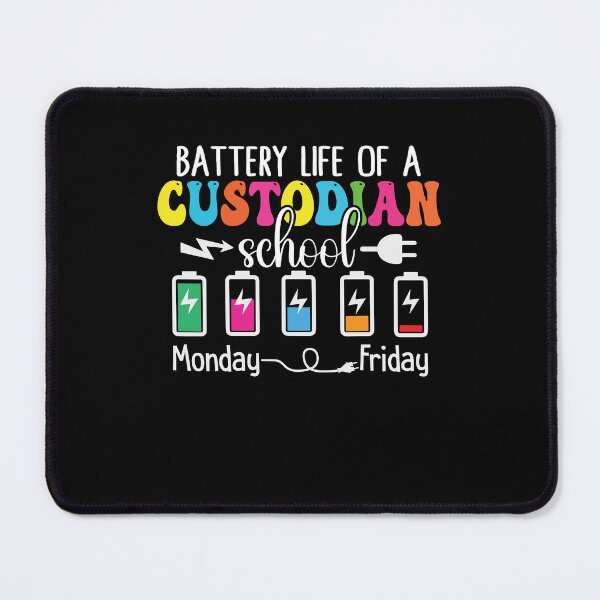 Item preview, Battery Life Of A Custodian School designed and sold by Gogetgiggles.