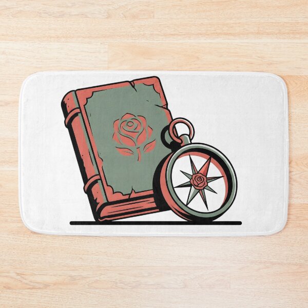 Item preview, Rose of the Lost Path – Occult Grimoire & Compass Illustration designed and sold by SoulenCify.