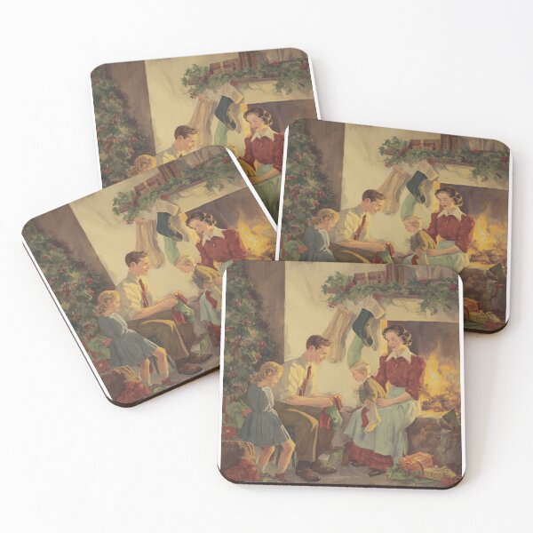 Item preview, Christmases of Yesteryear — Vintage Holiday Posters designed and sold by MidArtForge.
