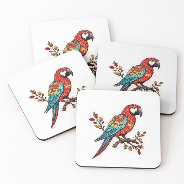 Item preview, Rogan Art Parrot Sticker – Traditional Folk Design designed and sold by wpsstudio.