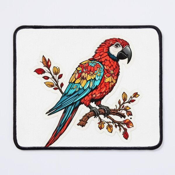 Item preview, Rogan Art Parrot Sticker – Traditional Folk Design designed and sold by wpsstudio.