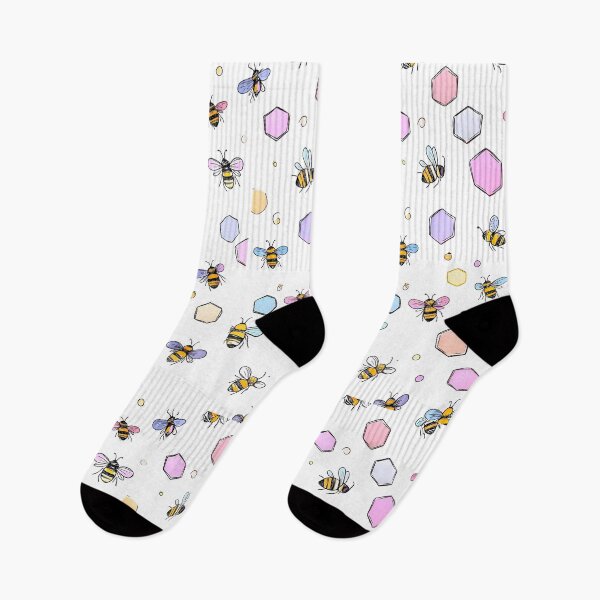 Item preview, Whimsical Pastel Bees | Honeycomb Pattern | Cute Bee Illustration | Soft Spring Aesthetic designed and sold by ClaraToneStudio.