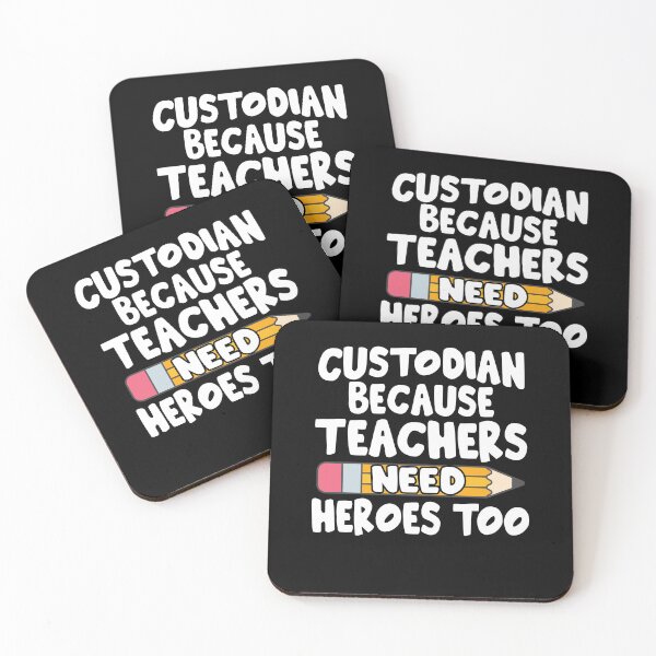 Item preview, Custodian Because Teachers Need Heroes Too designed and sold by Gogetgiggles.