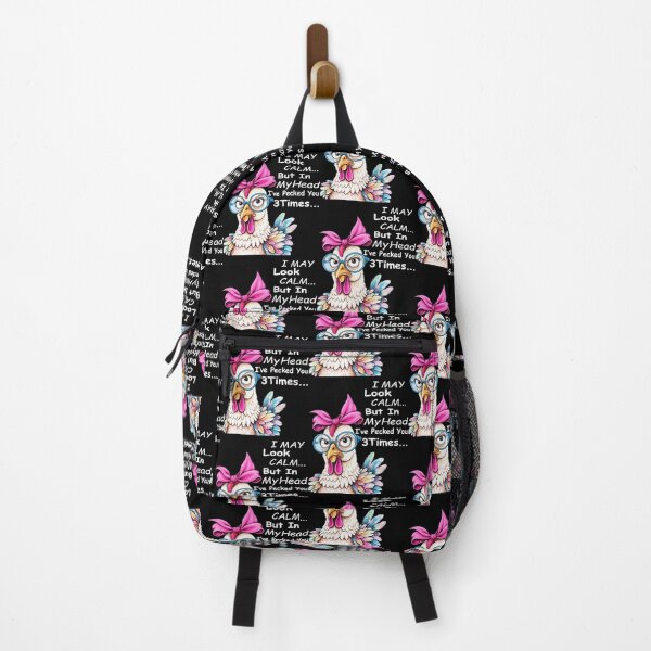 Item preview, I May Look Calm... But In My Head I've Pecked You 3 Times... Chicken Humor designed and sold by Gogetgiggles.
