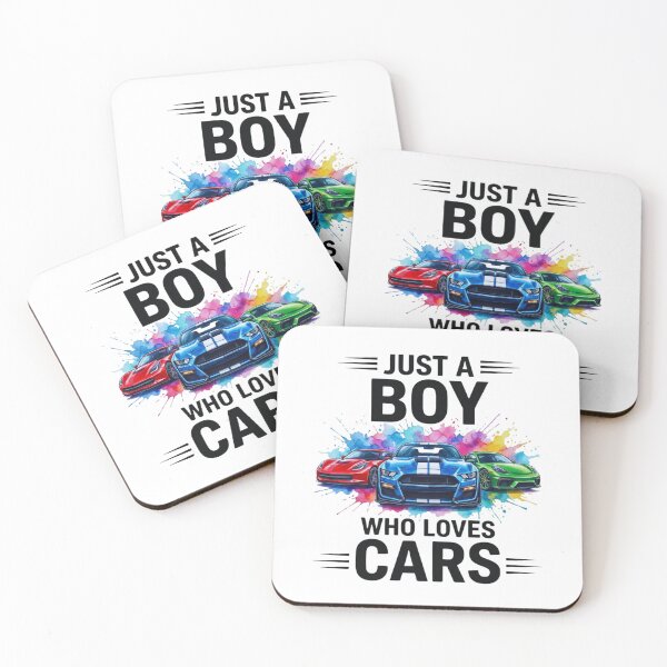 Item preview, Just A Boy Who Loves Cars, Car Lover Gift, Automotive Racing Graphic Tee for Men Boys Gearhead Streetwear designed and sold by saloui.
