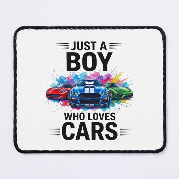 Item preview, Just A Boy Who Loves Cars, Car Lover Gift, Automotive Racing Graphic Tee for Men Boys Gearhead Streetwear designed and sold by saloui.