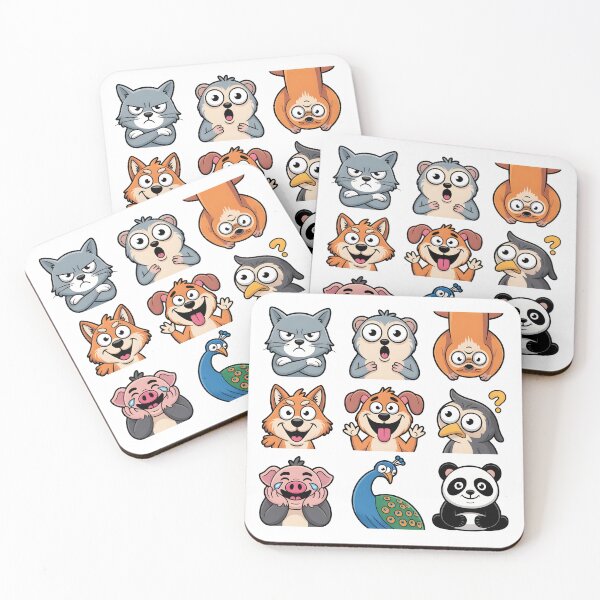 Item preview, Cute Cartoon Animal Sticker Pack designed and sold by SoftyDesigns.