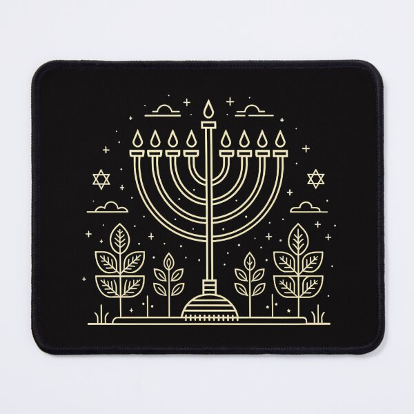 Item preview, Golden Hanukkah Menorah Minimal Line Art designed and sold by A1MarketDesigne.