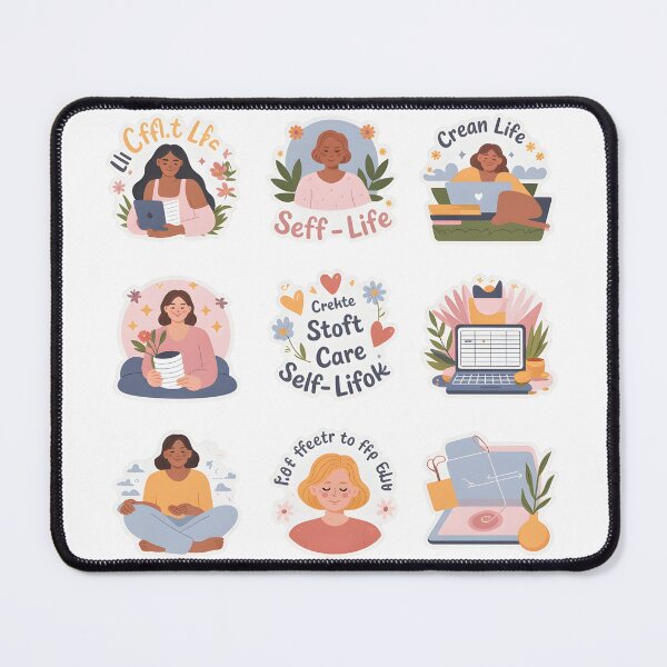 Item preview, Self Care and Productivity Sticker Pack designed and sold by SoftyDesigns.