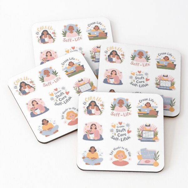 Item preview, Self Care and Productivity Sticker Pack designed and sold by SoftyDesigns.