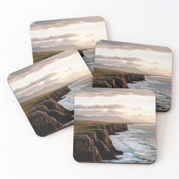 Item preview, Rugged Ocean Cliffs at Golden Hour designed and sold by Exodoi.