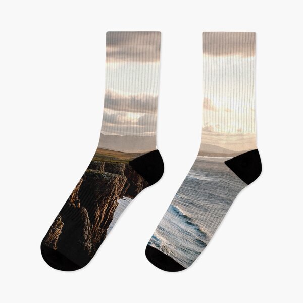 Item preview, Rugged Ocean Cliffs at Golden Hour designed and sold by Exodoi.