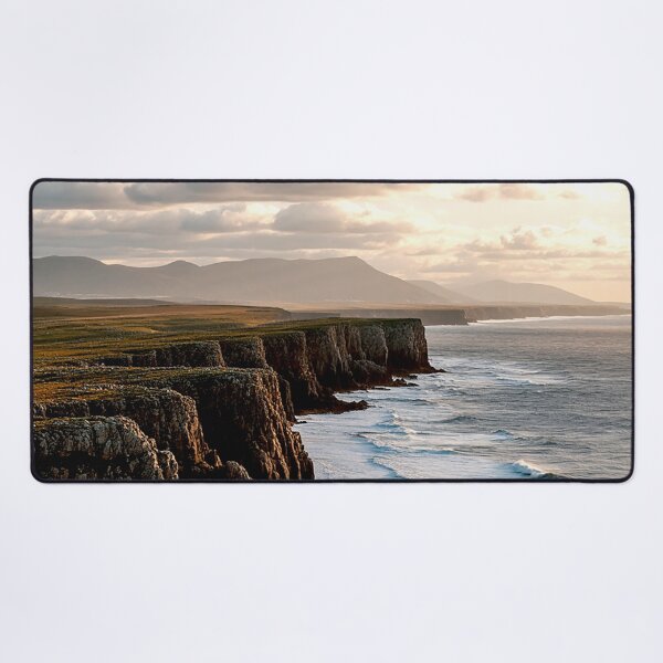 Item preview, Rugged Ocean Cliffs at Golden Hour designed and sold by Exodoi.