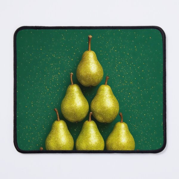 Item preview, Golden Pear Christmas Tree – Festive Fruit Holiday Illustration designed and sold by EmeraldeaDesign.