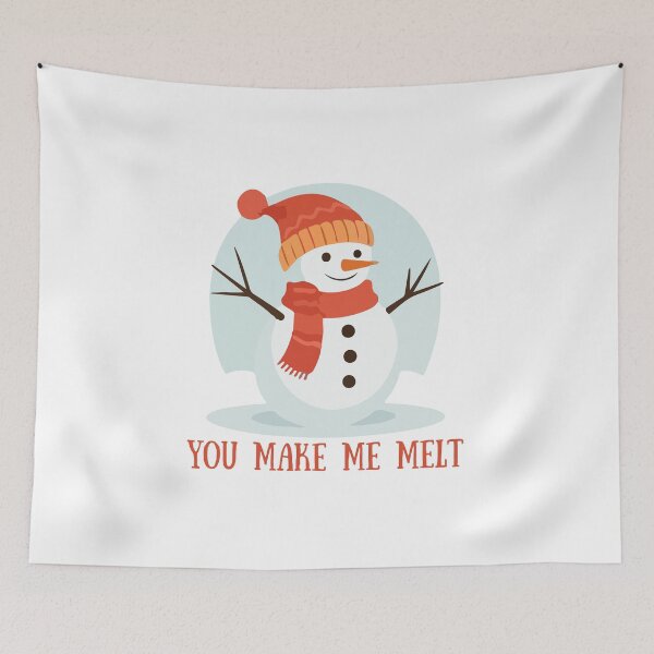 Item preview, You Make Me Melt Cute Snowman Quote designed and sold by Inkworksbyshery.