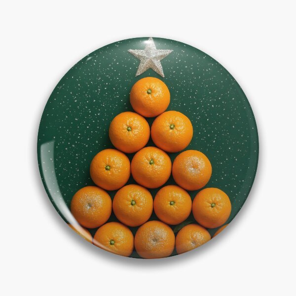 Item preview, Sparkling Mandarin Christmas Tree – Citrus Holiday Illustration designed and sold by EmeraldeaDesign.