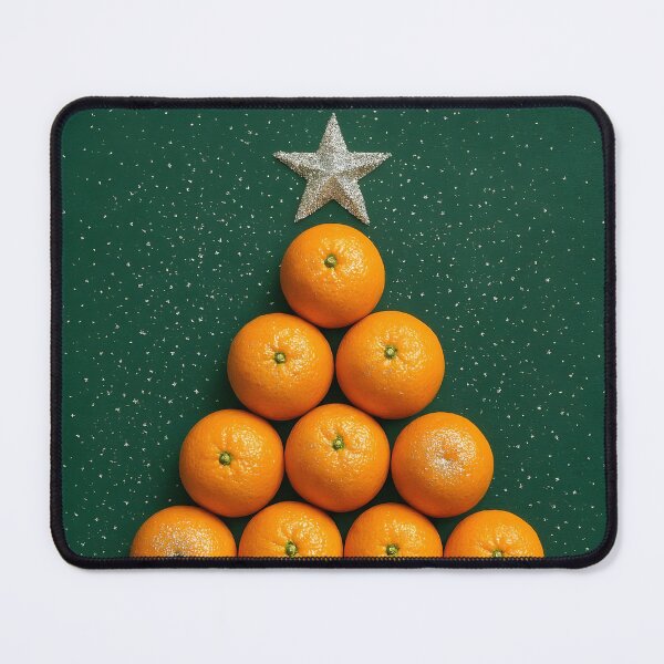 Item preview, Sparkling Mandarin Christmas Tree – Citrus Holiday Illustration designed and sold by EmeraldeaDesign.