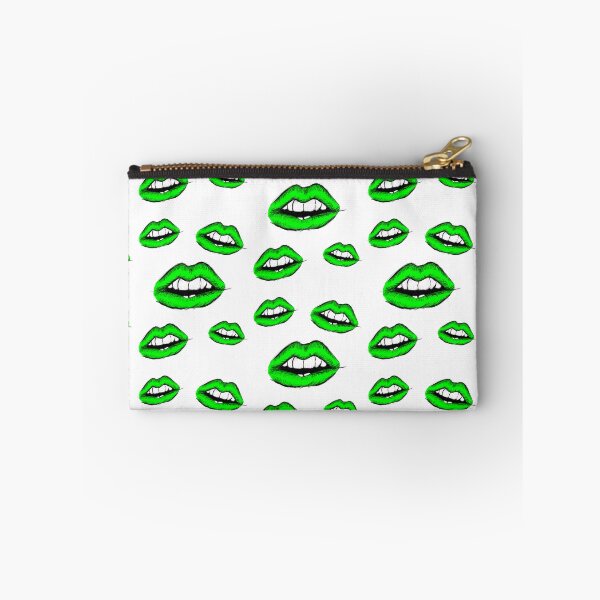 Item preview, Green Lips with teeth open mouth art work designed and sold by OneCatShop.