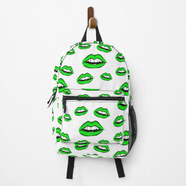 Item preview, Green Lips with teeth open mouth art work designed and sold by OneCatShop.