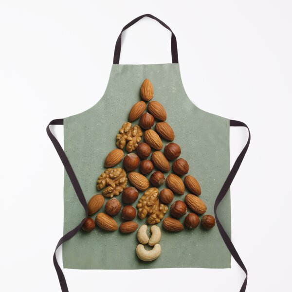 Item preview, Mixed Nut Christmas Tree – Walnuts Cashews Almonds Chestnuts Illustration designed and sold by EmeraldeaDesign.