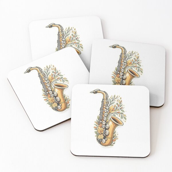 Item preview, Floral Saxophone Praise Design – Worship Music Christian Art | Faith-Inspired Music Gift designed and sold by SoulThread Studio.
