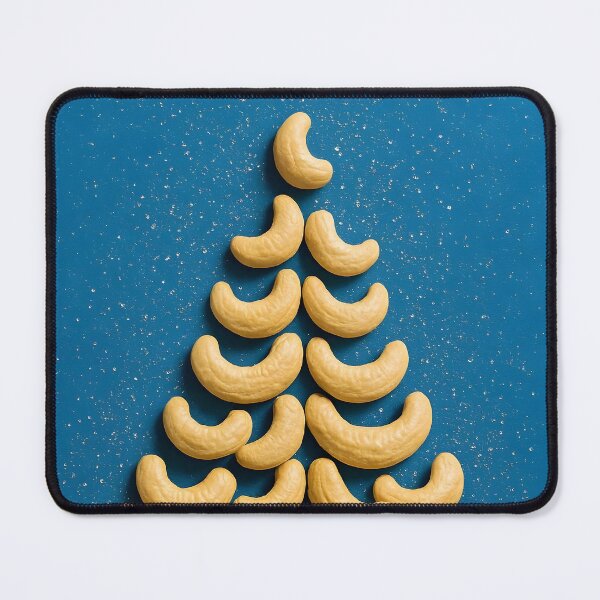 Item preview, Cashew Christmas Tree – Festive Nut Illustration with Glitter designed and sold by EmeraldeaDesign.