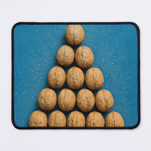 Item preview, Walnut Christmas Tree – Sparkling Holiday Illustration designed and sold by EmeraldeaDesign.