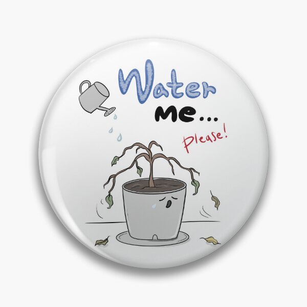 Item preview, Water Me… Please! | Drooping Plant Doodle | Low Energy Life Collection designed and sold by mintmono-studio.