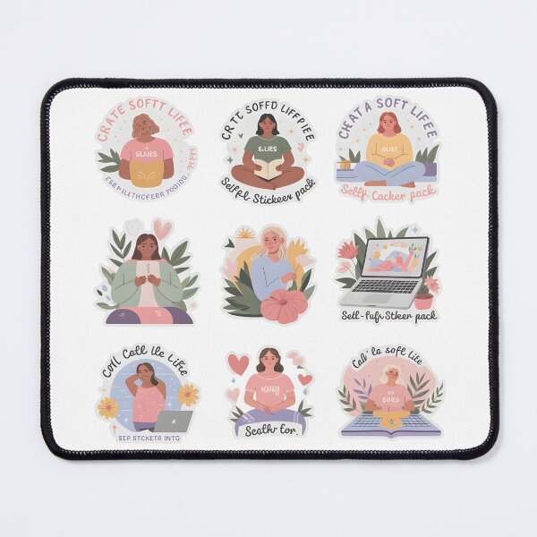 Item preview, Soft Life Sticker Pack – Cozy Self-Care & Chill Vibes designed and sold by SoftyDesigns.