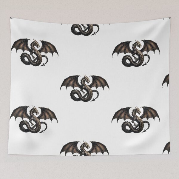 Item preview, Tribal Polynesian Dragon Art - Bold Maori Pattern Black Ink Tattoo Style Design designed and sold by VibeCraftique.