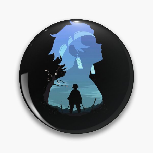 Item preview, Tanjiro Kamado Anime – Water Breathing Silhouette Art designed and sold by PosterFuel.