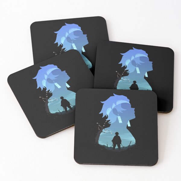 Item preview, Tanjiro Kamado Anime – Water Breathing Silhouette Art designed and sold by PosterFuel.