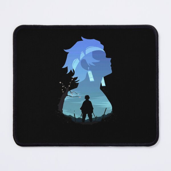 Item preview, Tanjiro Kamado Anime – Water Breathing Silhouette Art designed and sold by PosterFuel.