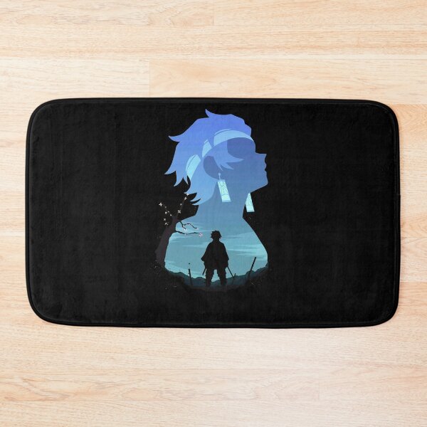 Item preview, Tanjiro Kamado Anime – Water Breathing Silhouette Art designed and sold by PosterFuel.